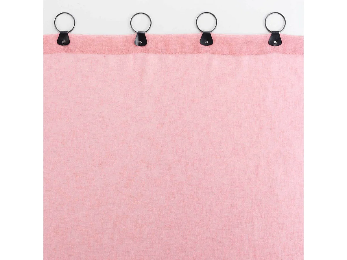 Rideau Voilage à Anneaux "Linka" 140x240cm Corail