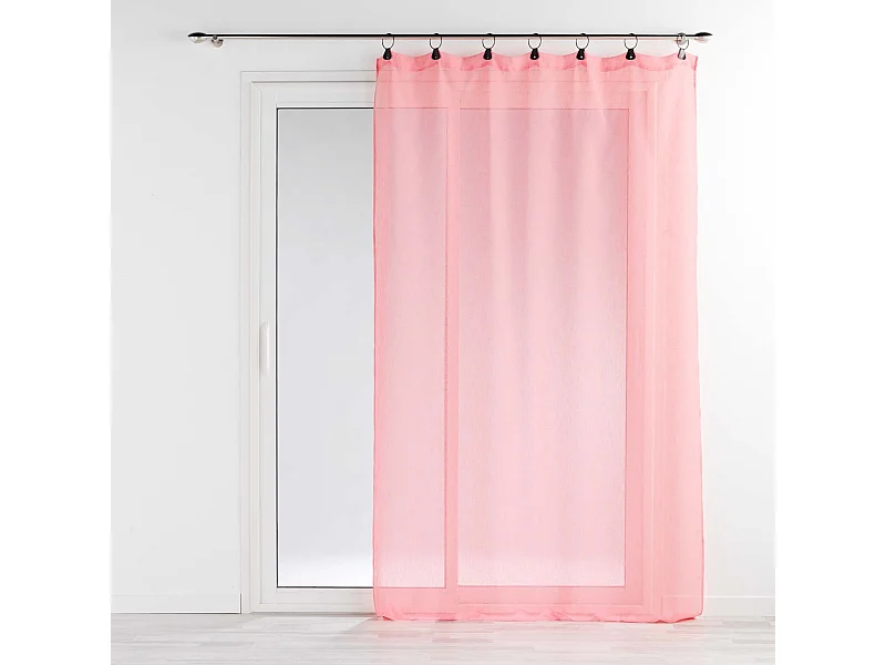 Rideau Voilage à Anneaux "Linka" 140x240cm Corail