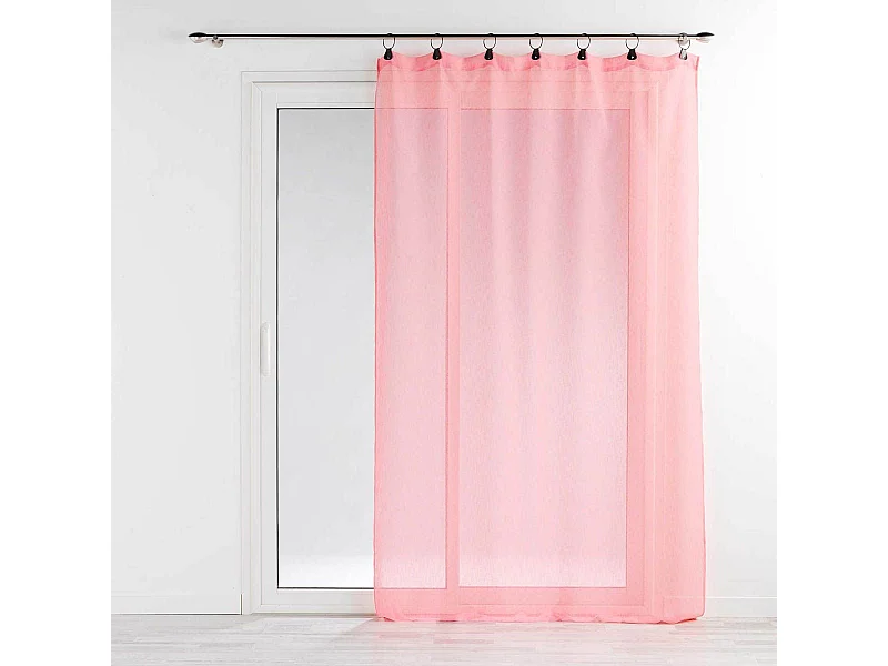 Rideau Voilage à Anneaux "Linka" 140x240cm Corail