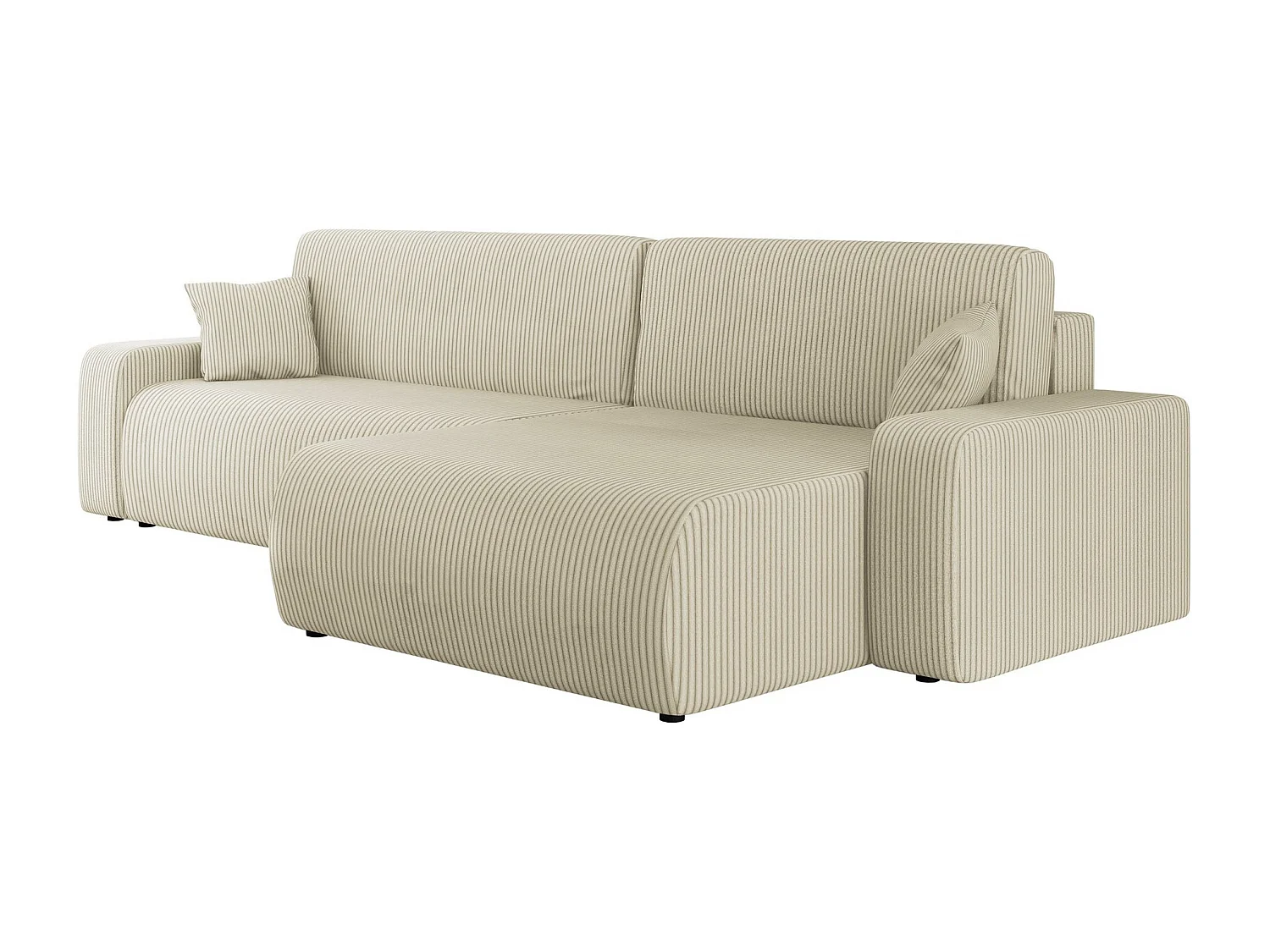 Canapé d'angle Shelton 108, Brun clair, Disponible, 274x145x82cm