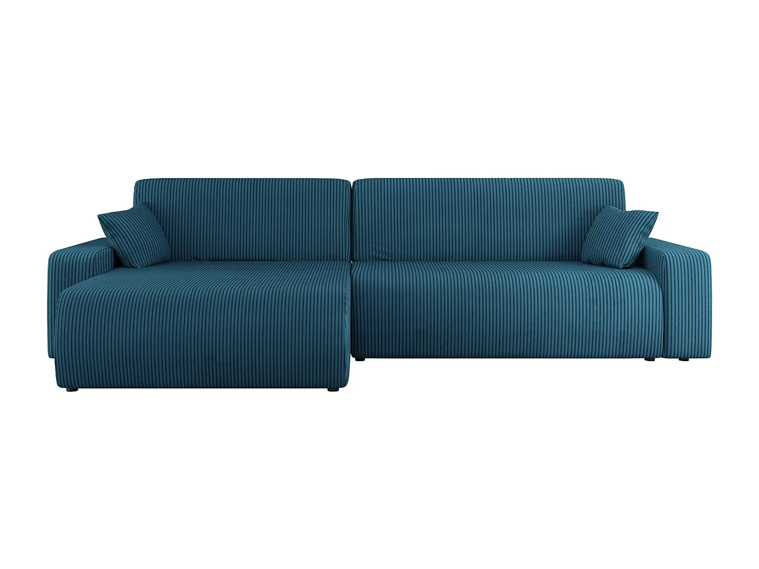 Canapé d'angle Shelton 108, Bleu, Disponible, 274x145x82cm