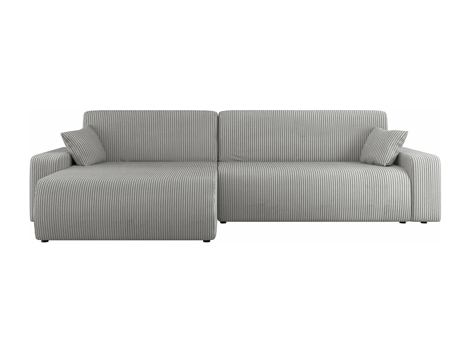 Sofá rinconero Shelton 108, Gris, Función de descanso, Almacenaje, 274x145x82cm