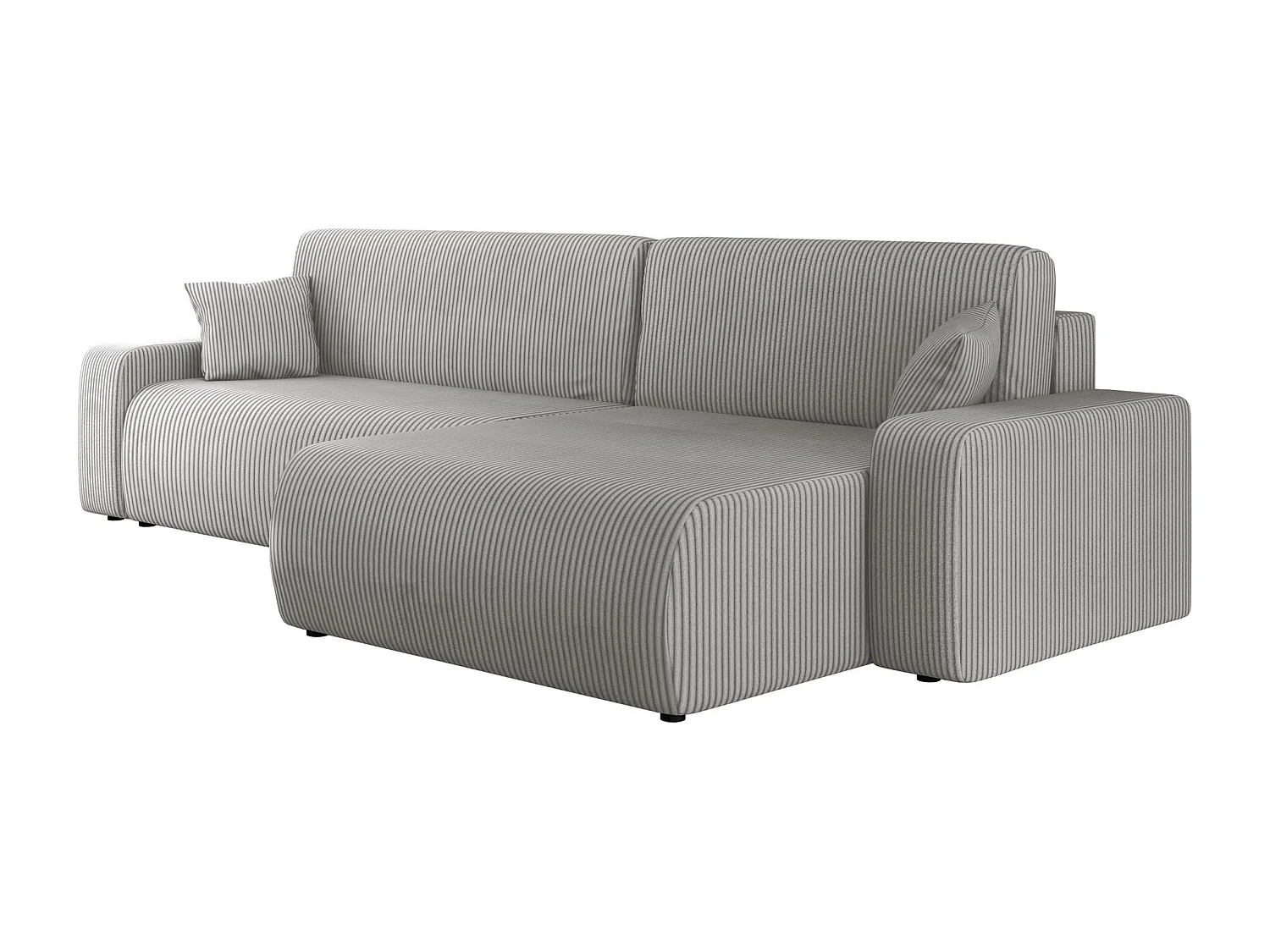 Sofá rinconero Shelton 108, Gris, Función de descanso, Almacenaje, 274x145x82cm