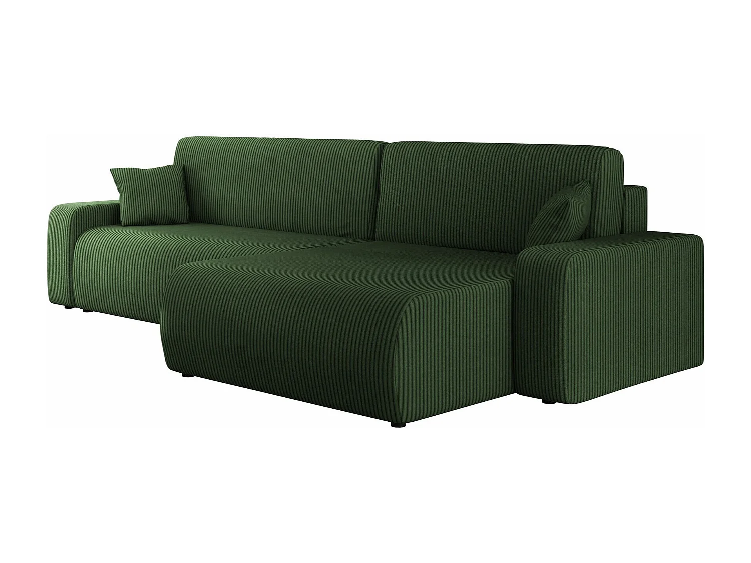 Canapé d'angle Shelton 108, Vert, Disponible, 274x145x82cm