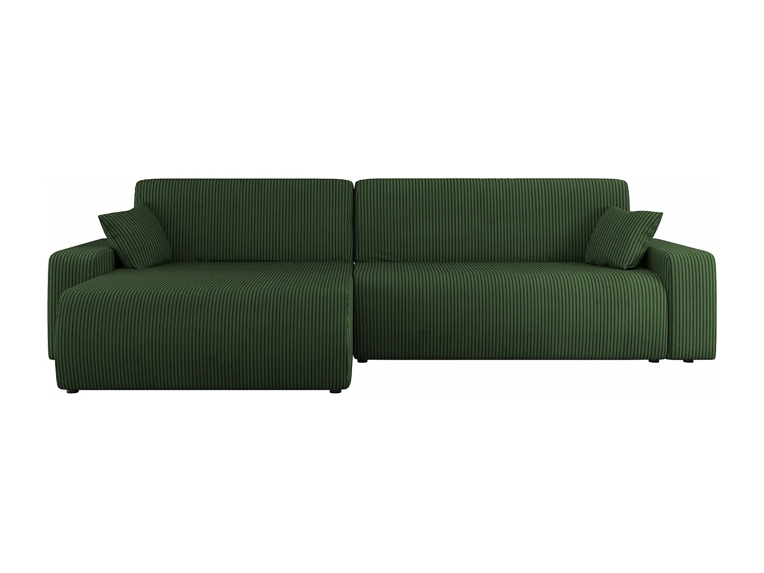 Canapé d'angle Shelton 108, Vert, Disponible, 274x145x82cm
