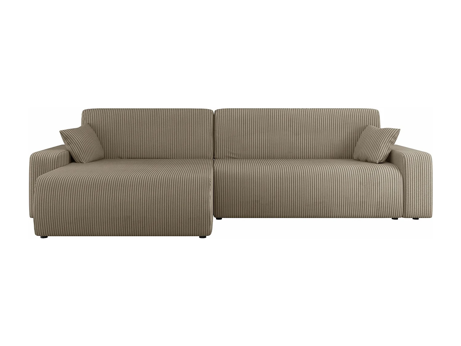 Canapé d'angle Shelton 108, Brun clair, Disponible, 274x145x82cm