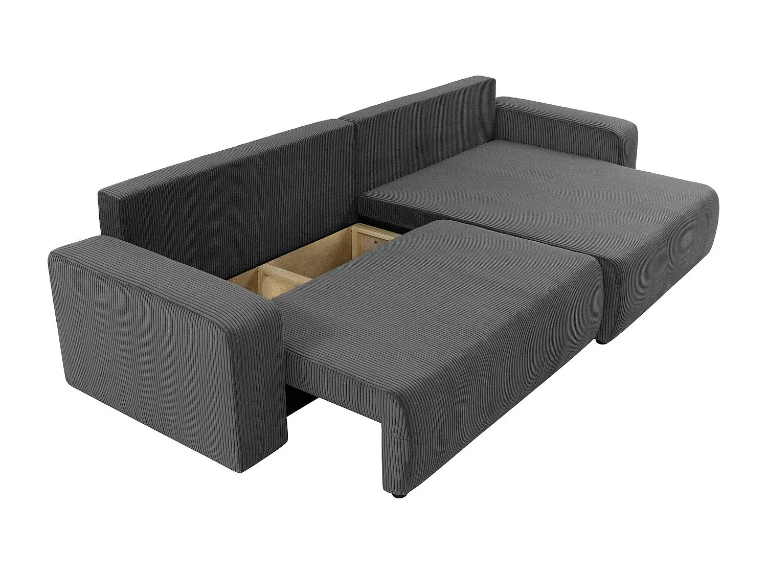 Canapé d'angle Shelton 108, Brun clair, Disponible, 274x145x82cm