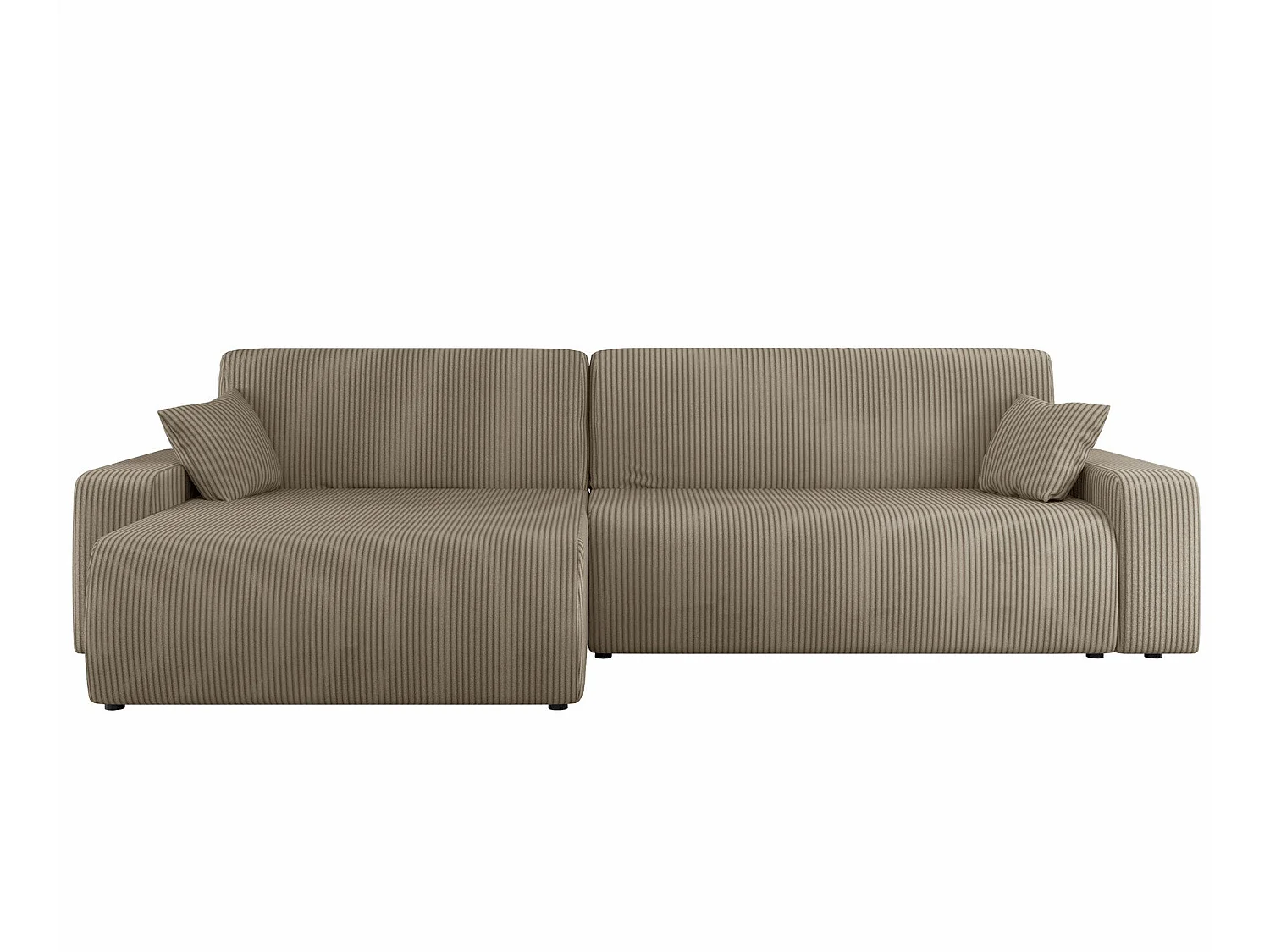 Sofá rinconero Doctral I, De color marrón claro, Función de descanso