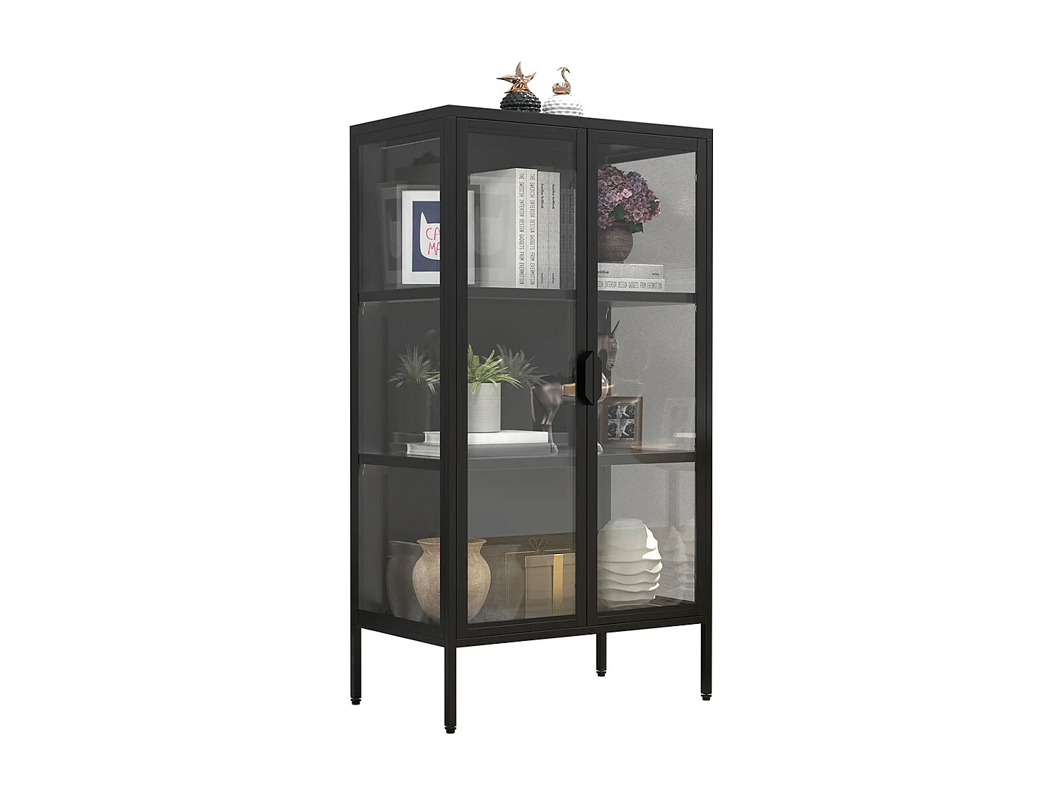 De vitrine van het staalglas Floka M