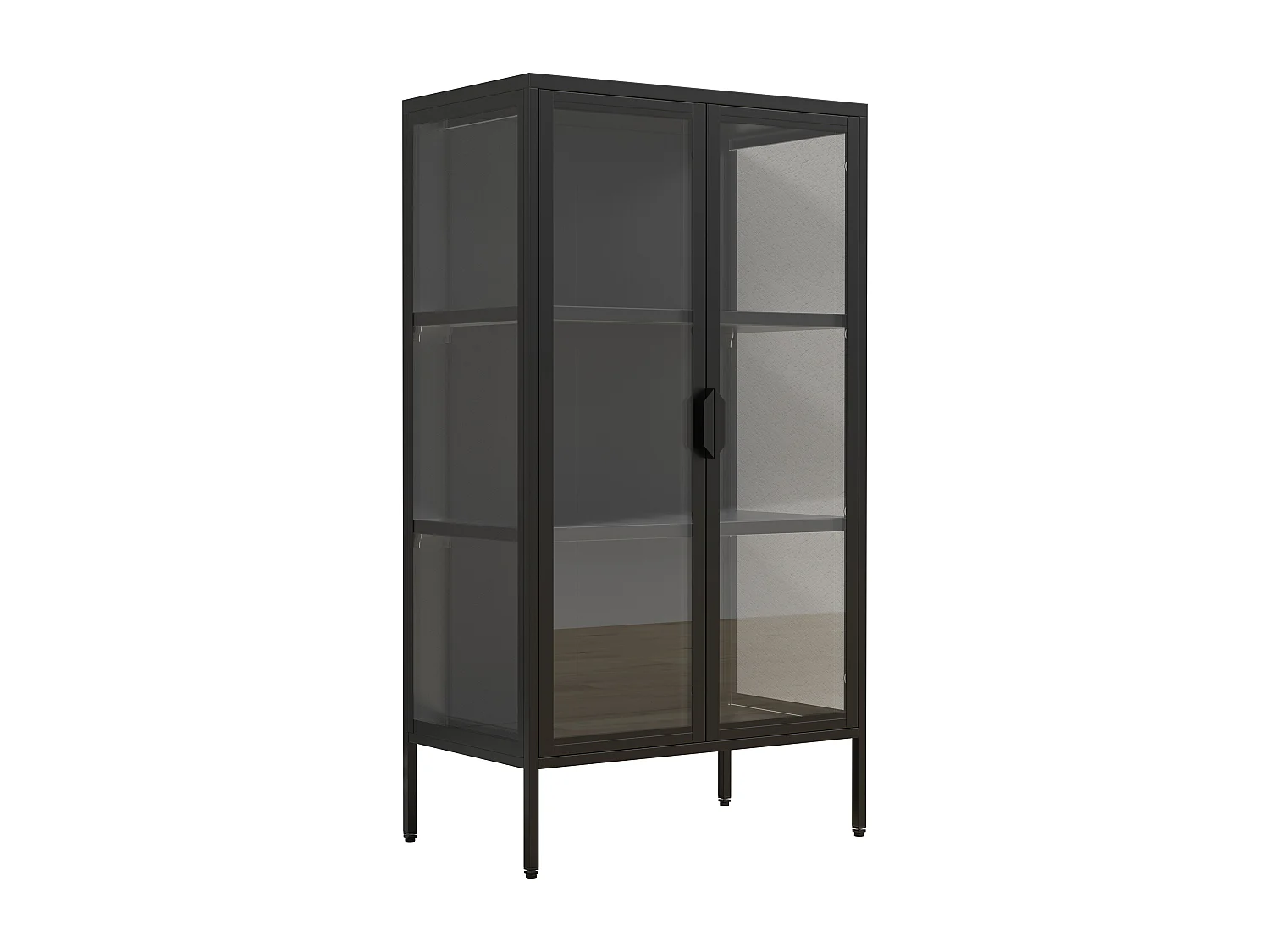 Armário em pé Floka Preto A. 110 x L. 60 x P. 35 cm