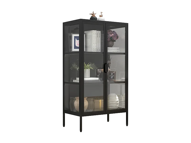 Stahl Glas Standvitrine Vitrine Schaukasten FlokaM