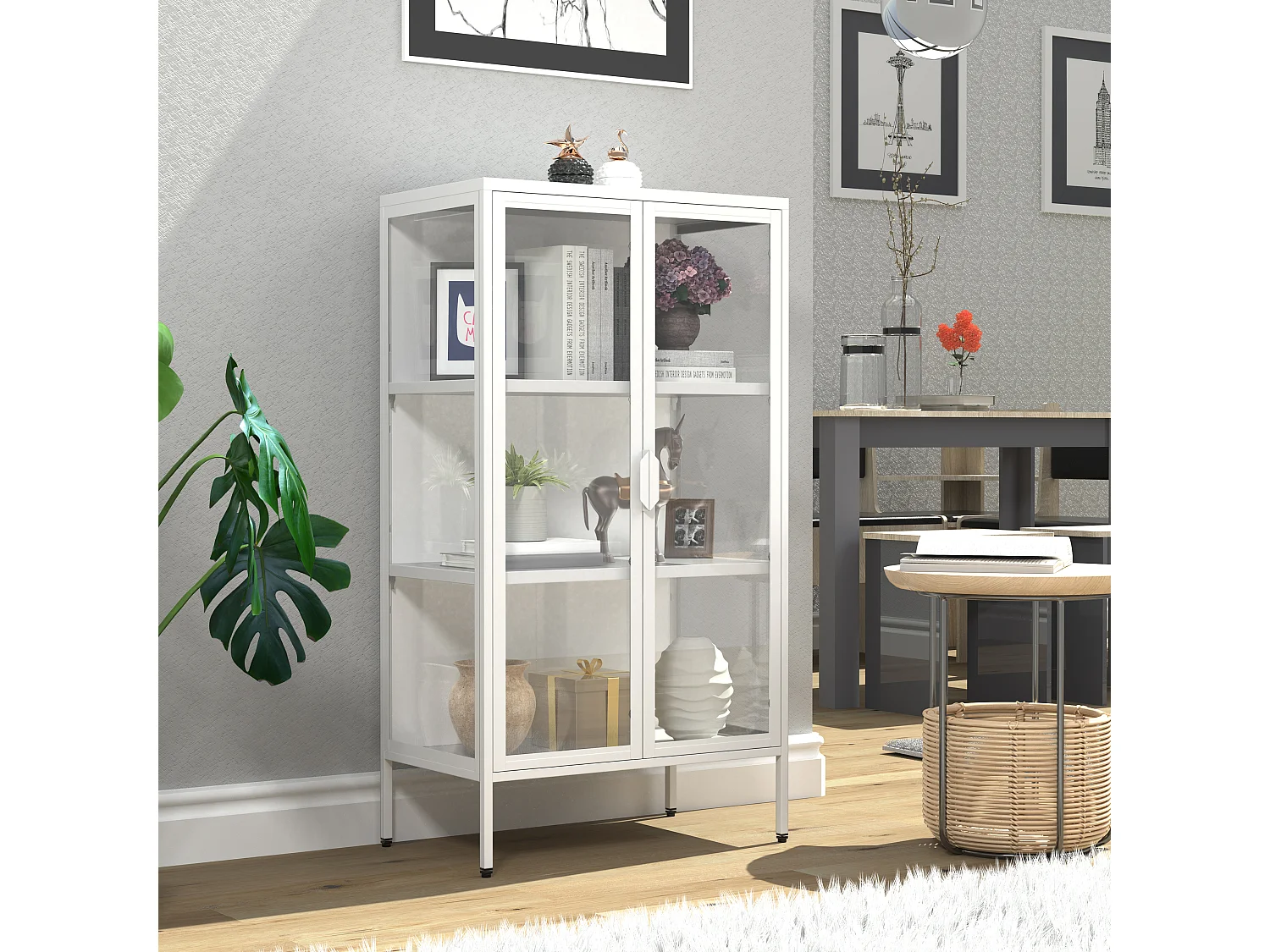 Armário em pé Floka Branco A. 110 x L. 60 x P. 35 cm