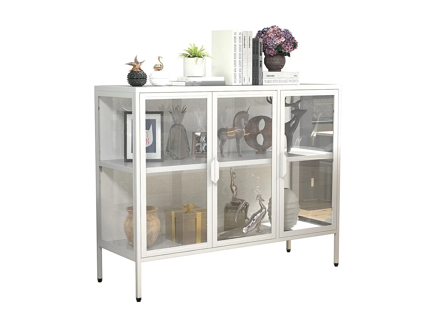 Standing cabinet Floka White H. 80 x W. 110 x D. 35 cm