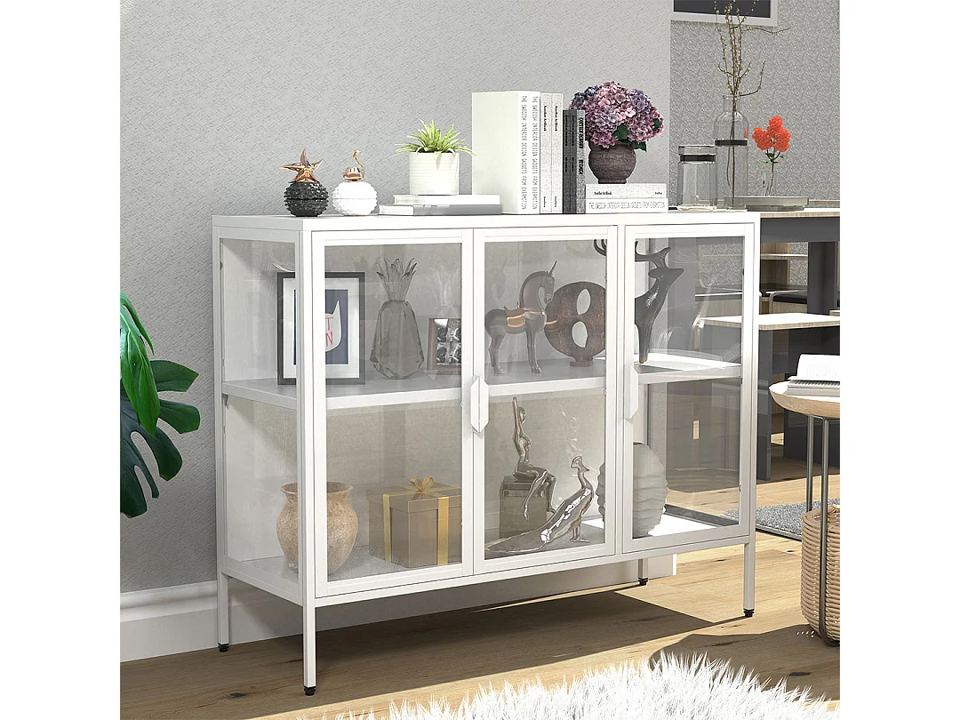 Standing cabinet Floka White H. 80 x W. 110 x D. 35 cm