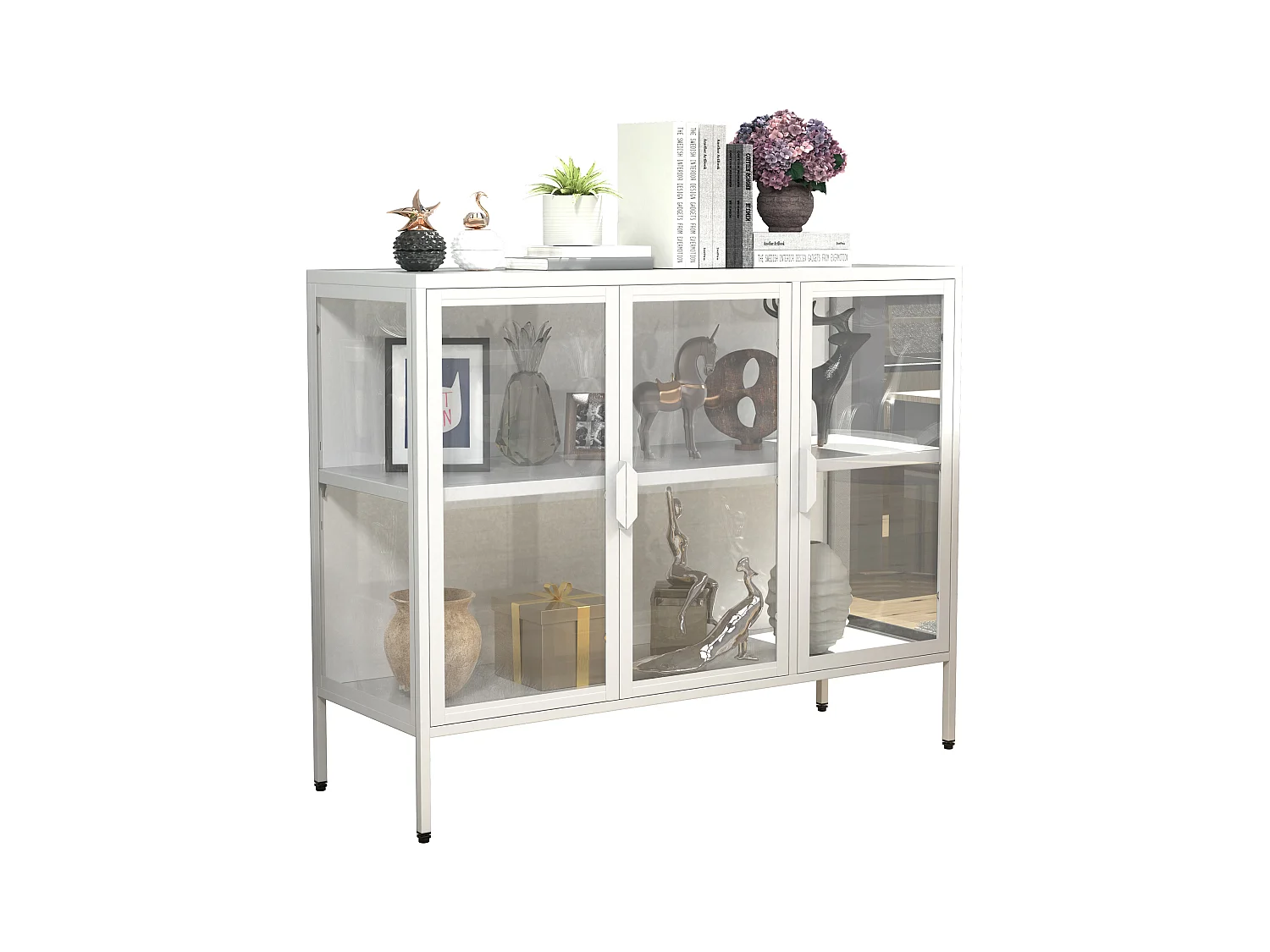 Standing cabinet Floka White H. 80 x W. 110 x D. 35 cm