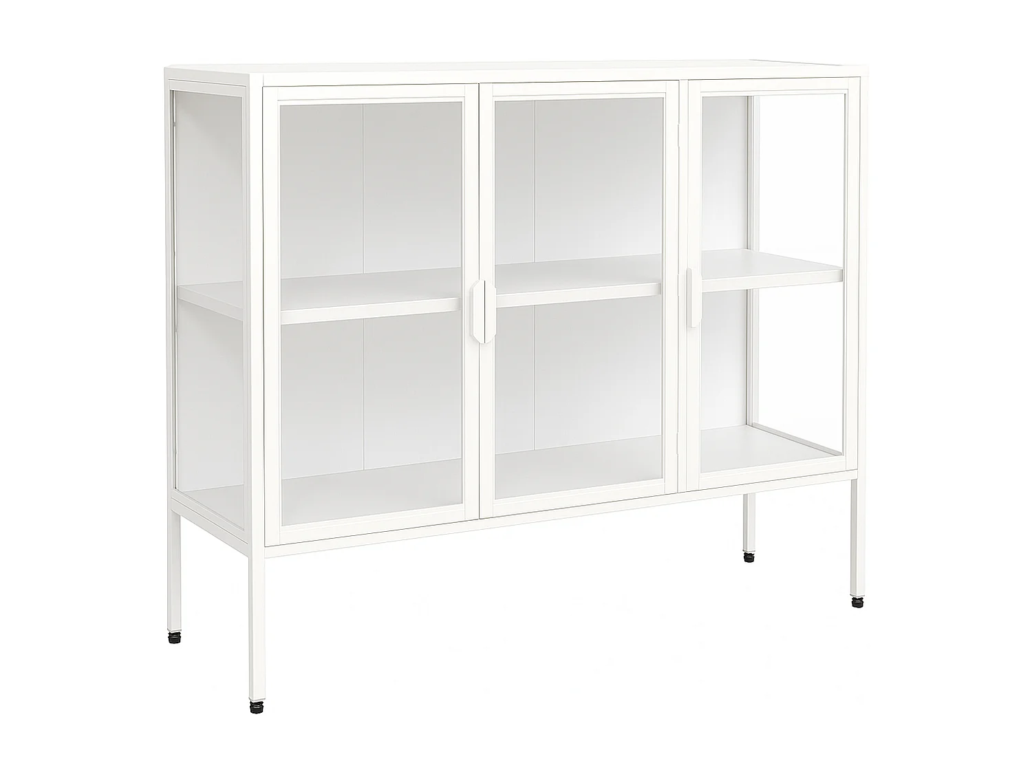 Stahl Glas Vitrine Sideboard Kommode Floka L