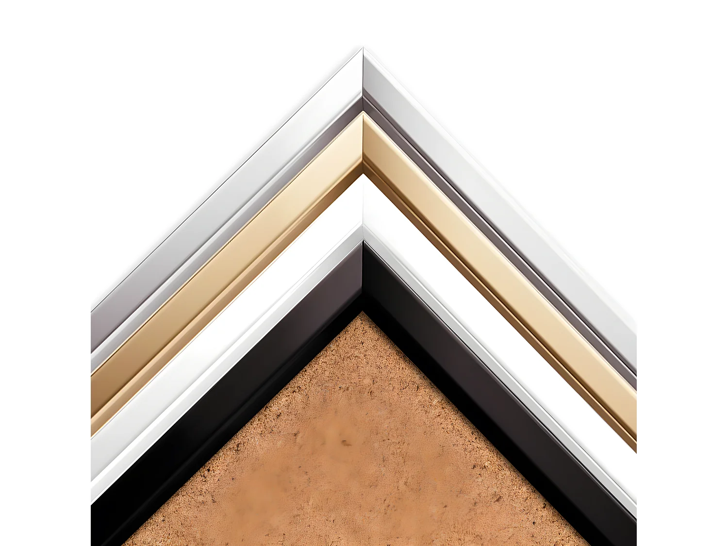 Korktafel mit robustem schwarzem Rahmen 60 x 40/40 x 60 + gratis Stecknadeln, stabile Korktafel für Zuhause, Büro, Notizenorganisation