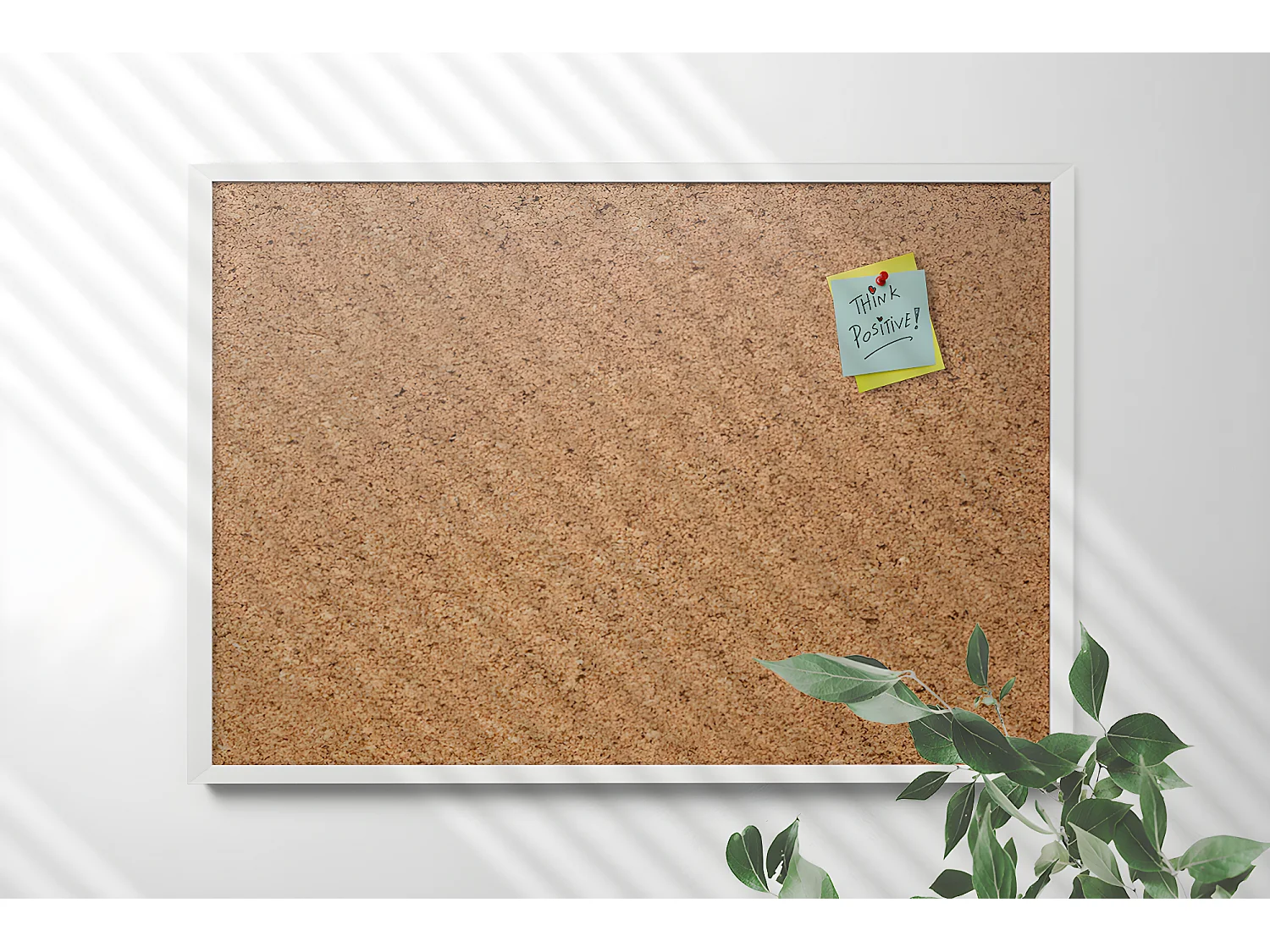 Große Korktafel 120x90 in weißem Rahmen, vertikale horizontale Montage + Stifte XXL-Korktafel für Zuhause und Büro, ästhetische Organisation von Notizen