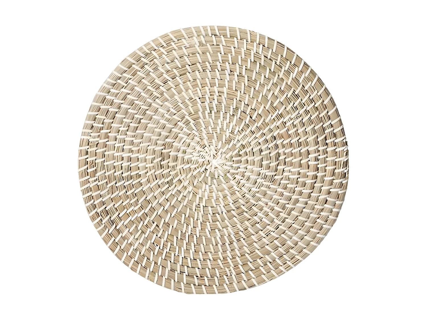 Set de Table Déco en Osier "Vannerie" 35cm Blanc