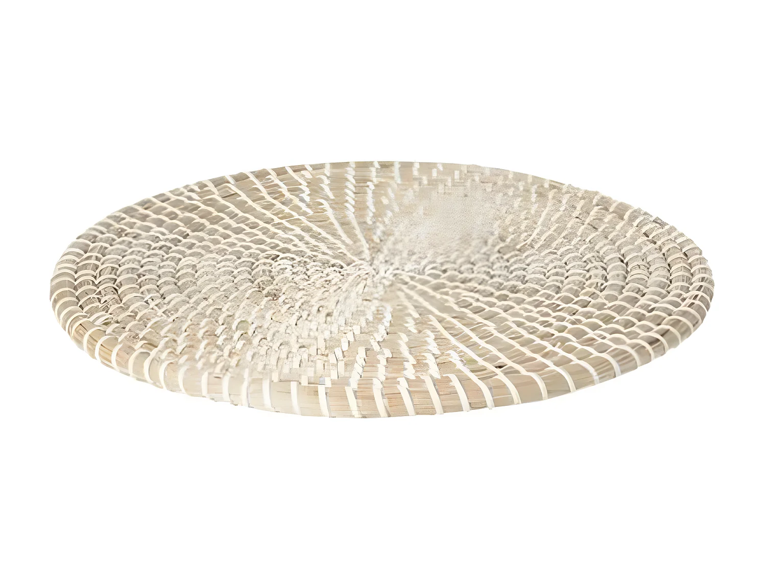 Set de Table Déco en Osier "Vannerie" 35cm Blanc