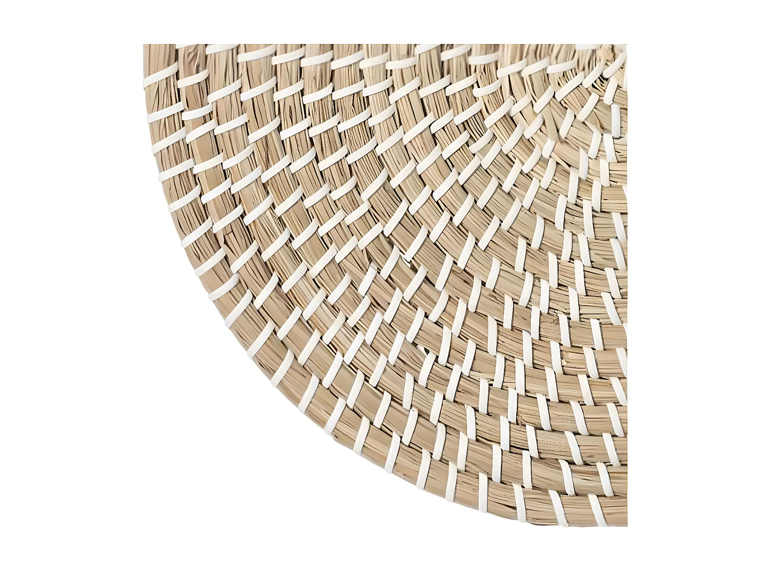 Set de Table Déco en Osier "Vannerie" 35cm Blanc