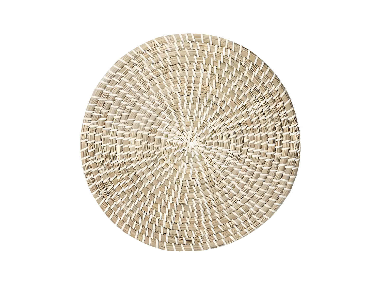 Set de Table Déco en Osier "Vannerie" 35cm Blanc