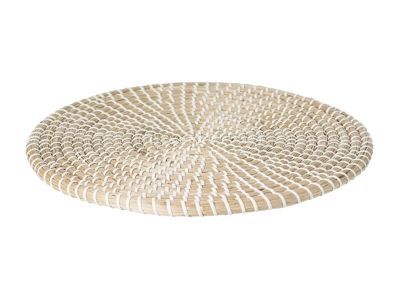 Set de Table Déco en Osier "Vannerie" 35cm Blanc
