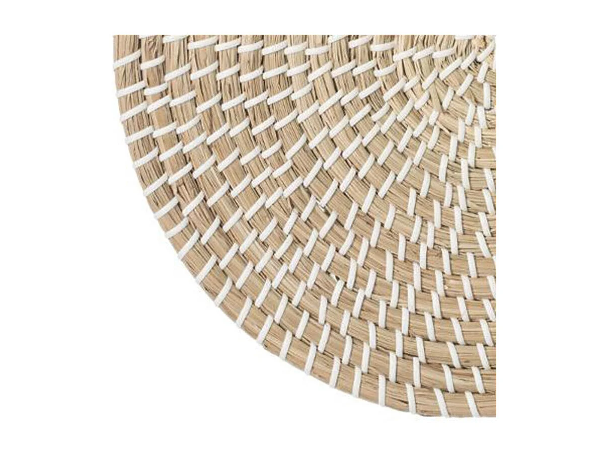 Set de Table Déco en Osier "Vannerie" 35cm Blanc