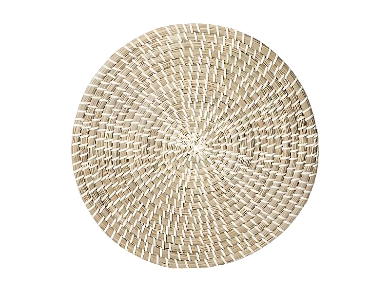 Set de Table Déco en Osier "Vannerie" 35cm Blanc