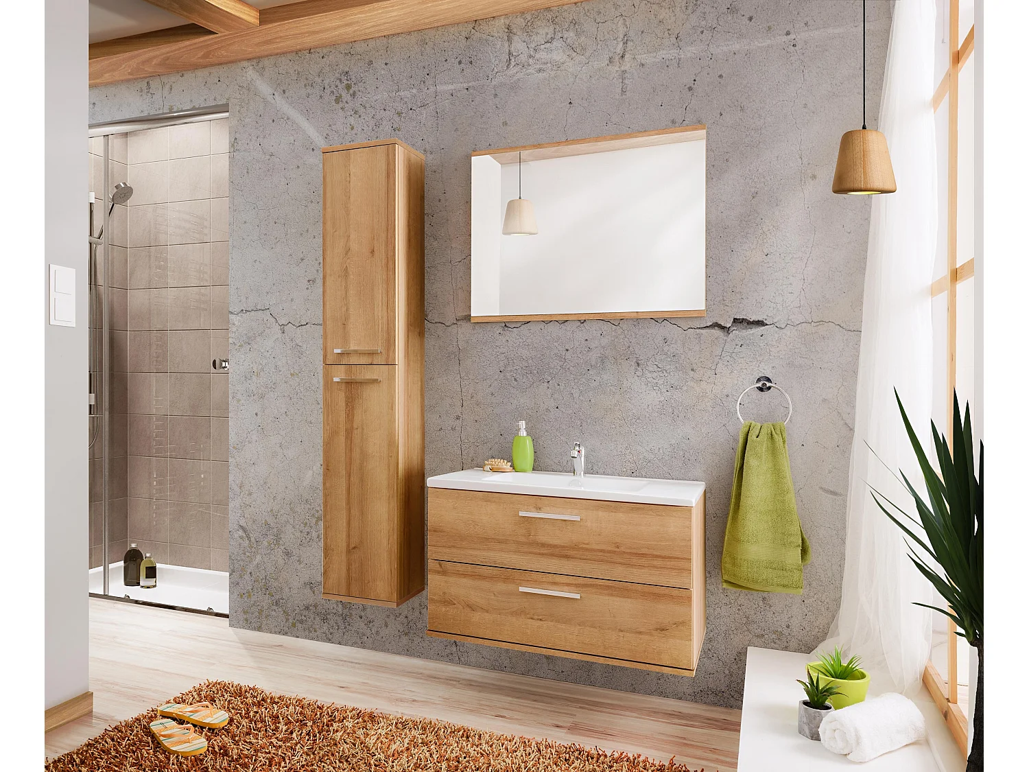 Armoires De Toilette REMIK MC80 3D 80x20x68 Beige