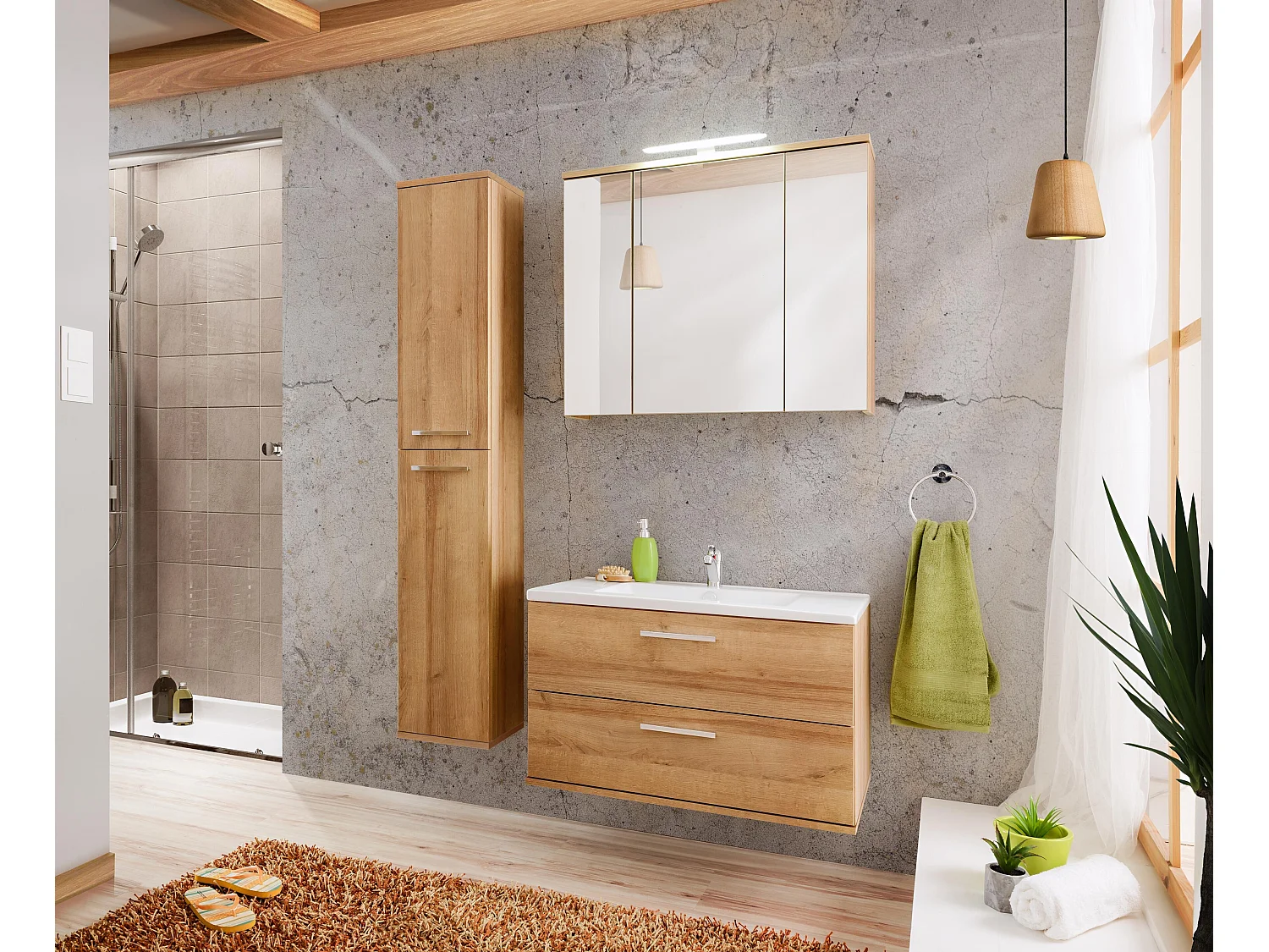 Armoires De Toilette REMIK MC80 3D 80x20x68 Beige