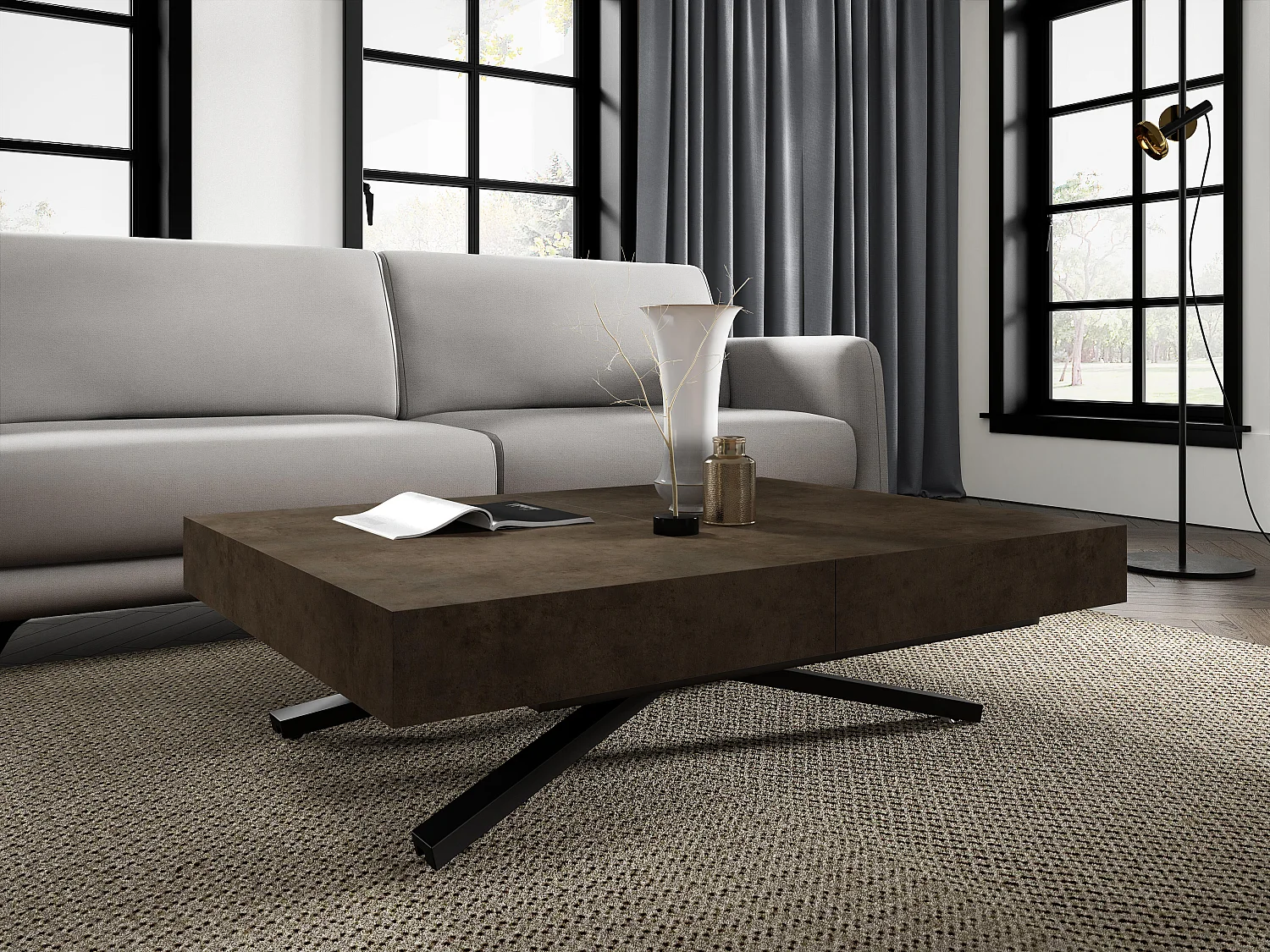 Mesa De Centro SANNA X CT80 80x200x80 Verdeoscuro