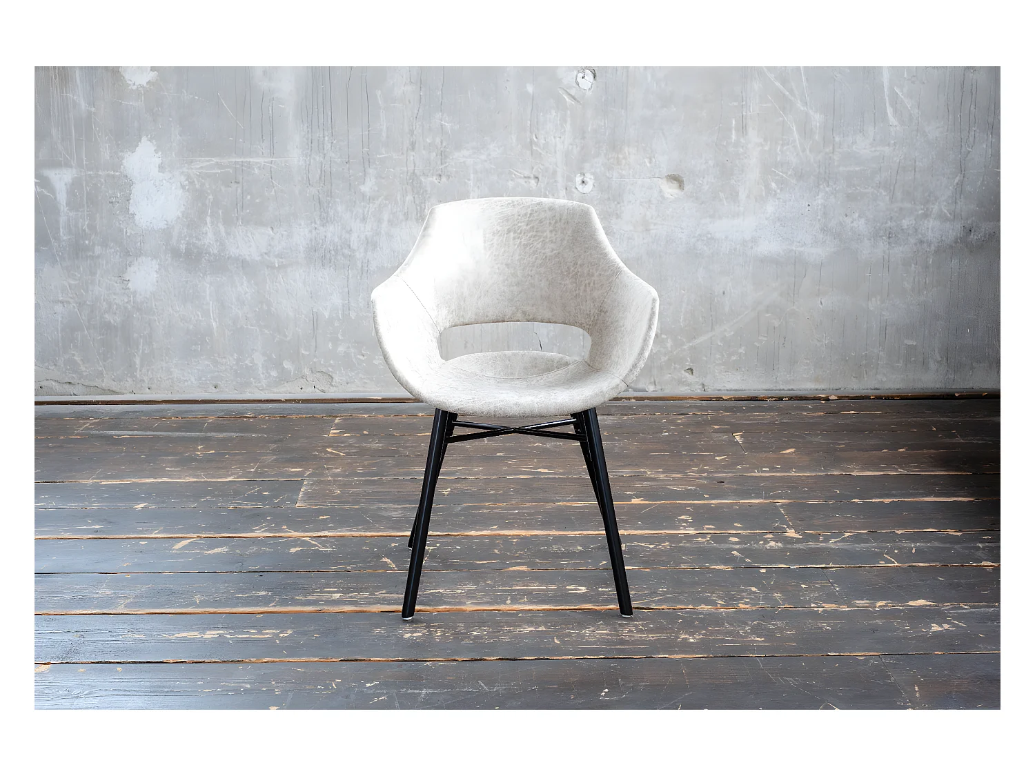 Sedia - bianco crema microfibra - ZAJA