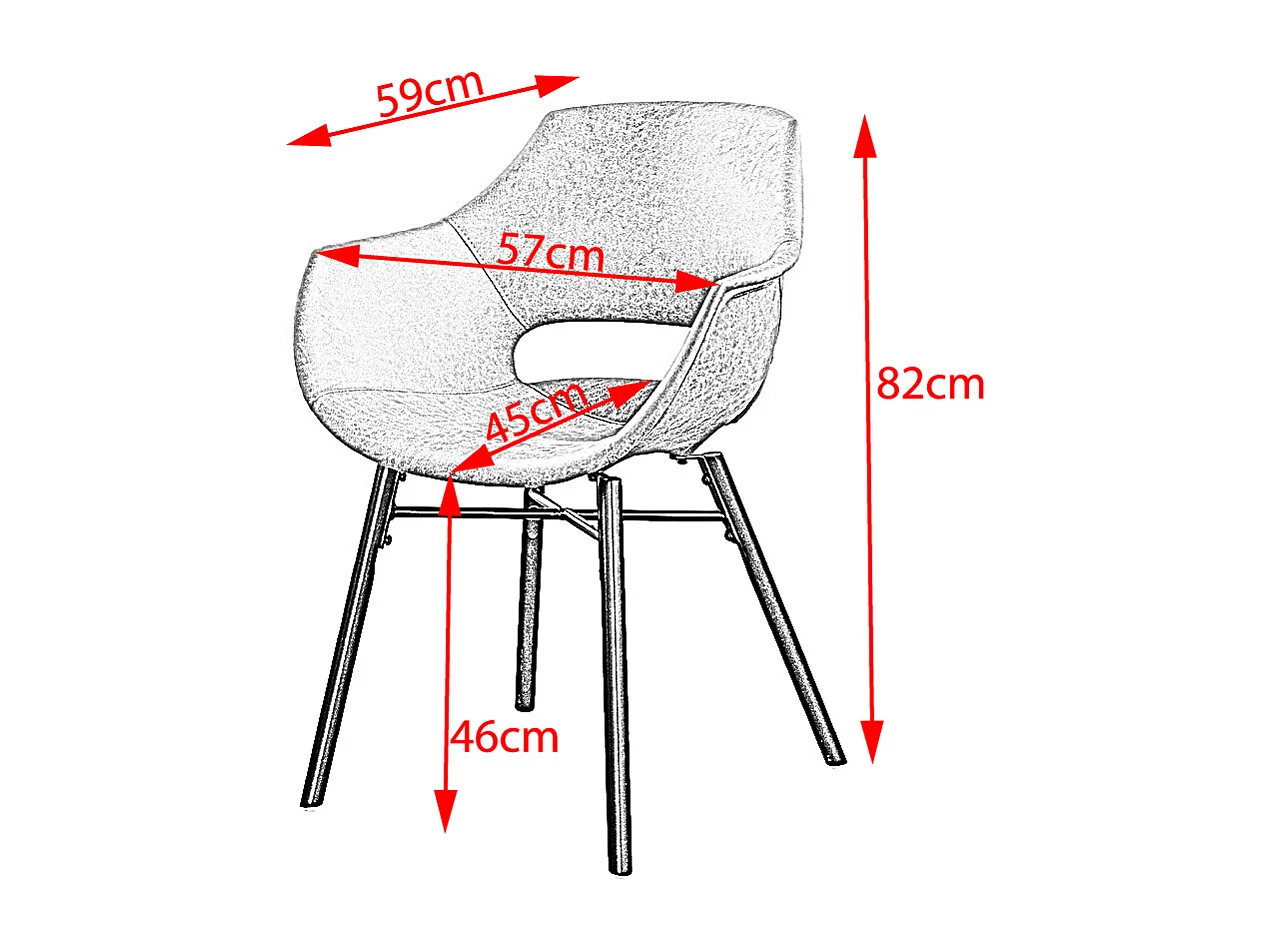 Polsterstuhl - Braun Microfaser - ZAJA