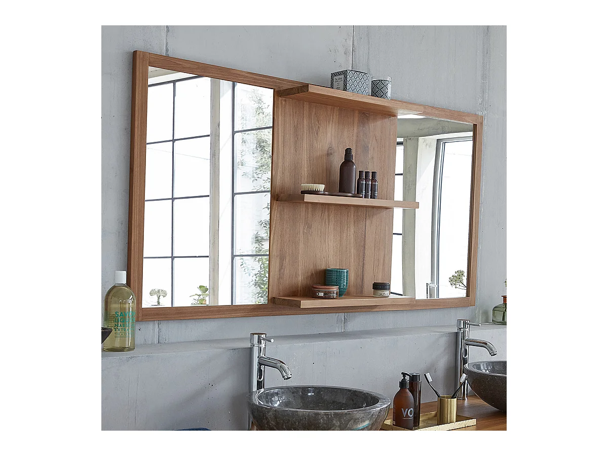 Miroir en teck massif 160x80 cm