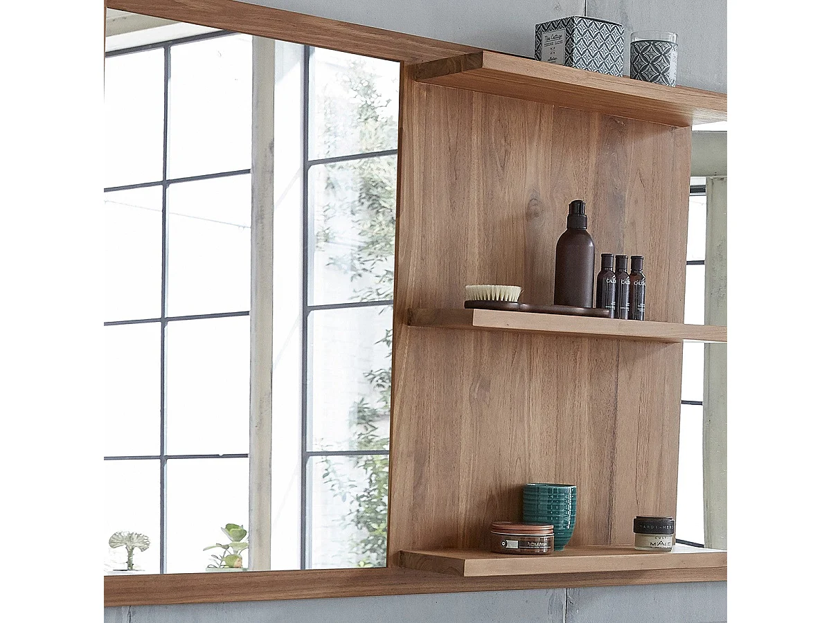 Miroir en teck massif 160x80 cm