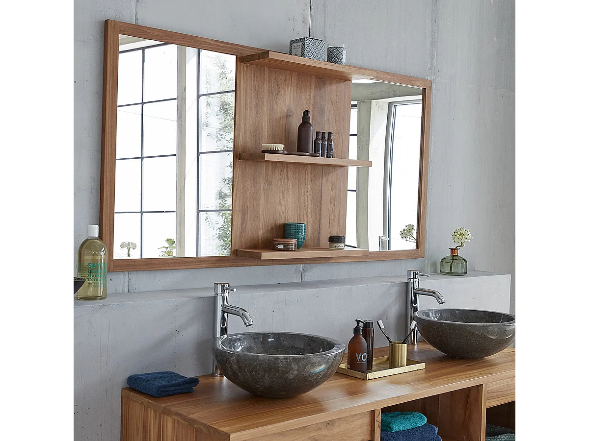 Miroir en teck massif 160x80 cm