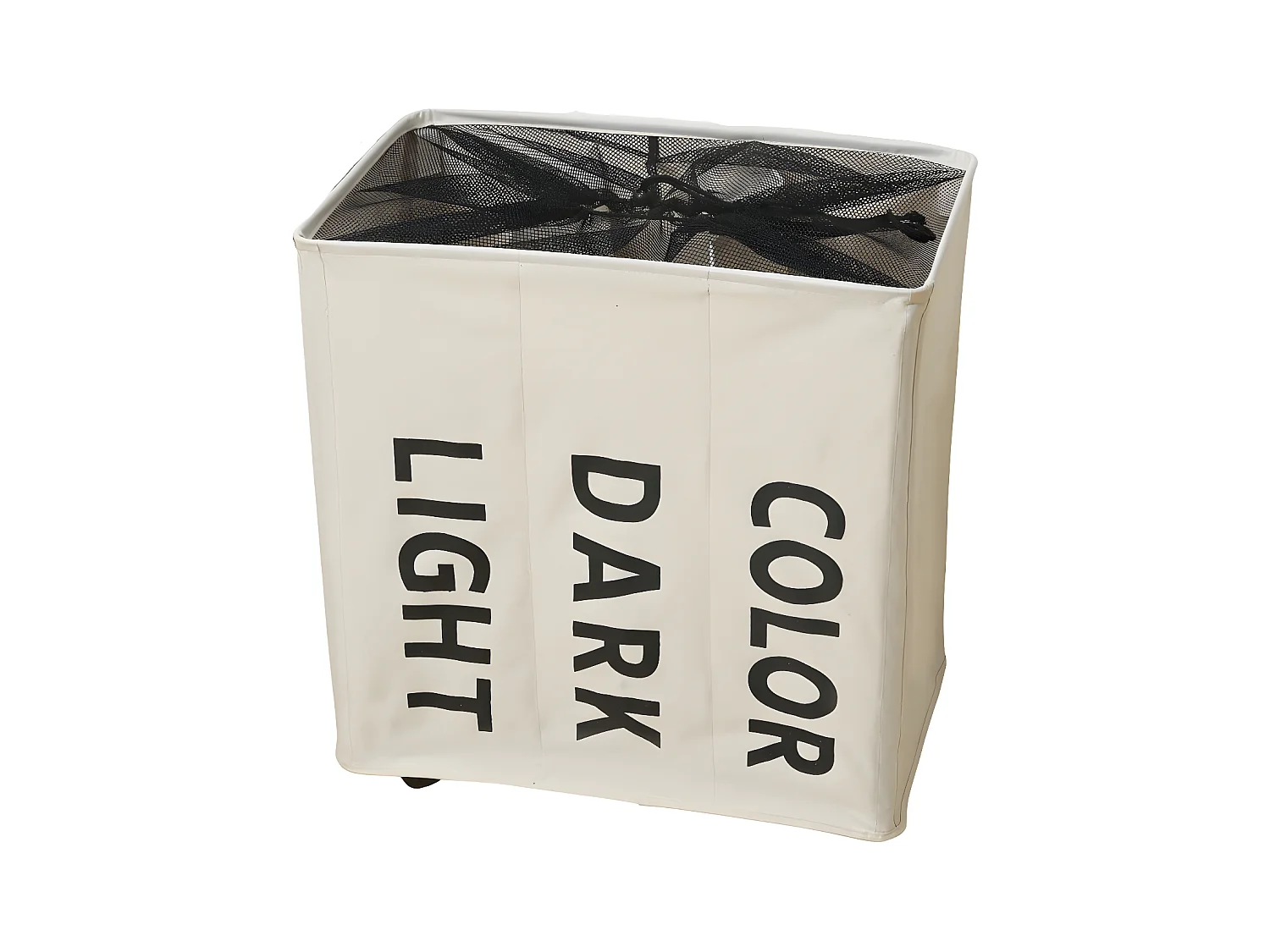 Panier à linge avec roues – Corbeille à Linge en Tissu – Idéal petit espace – Panier à Linge sale avec Filet Protecteur