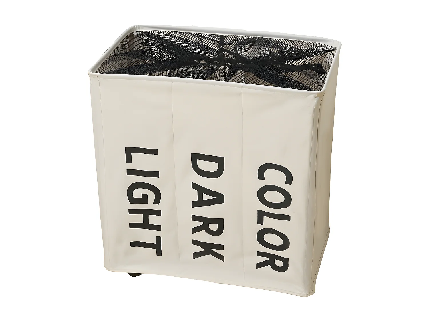 Panier à linge avec roues – Corbeille à Linge en Tissu – Idéal petit espace – Panier à Linge sale avec Filet Protecteur