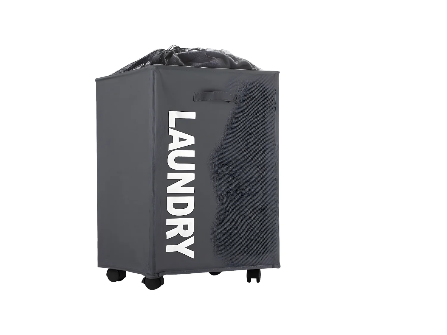 Panier à linge avec roues – Corbeille à Linge en Tissu – Idéal petit espace – Panier à Linge sale avec Filet Protecteur