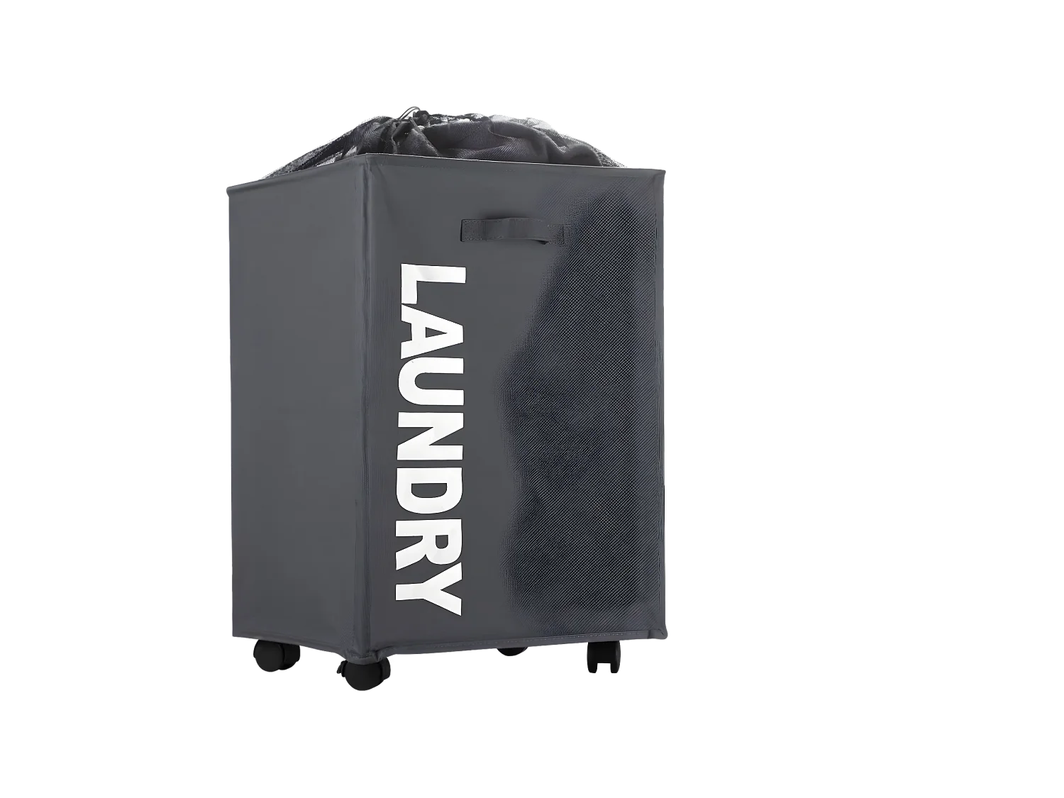 Panier à linge avec roues – Corbeille à Linge en Tissu – Idéal petit espace – Panier à Linge sale avec Filet Protecteur