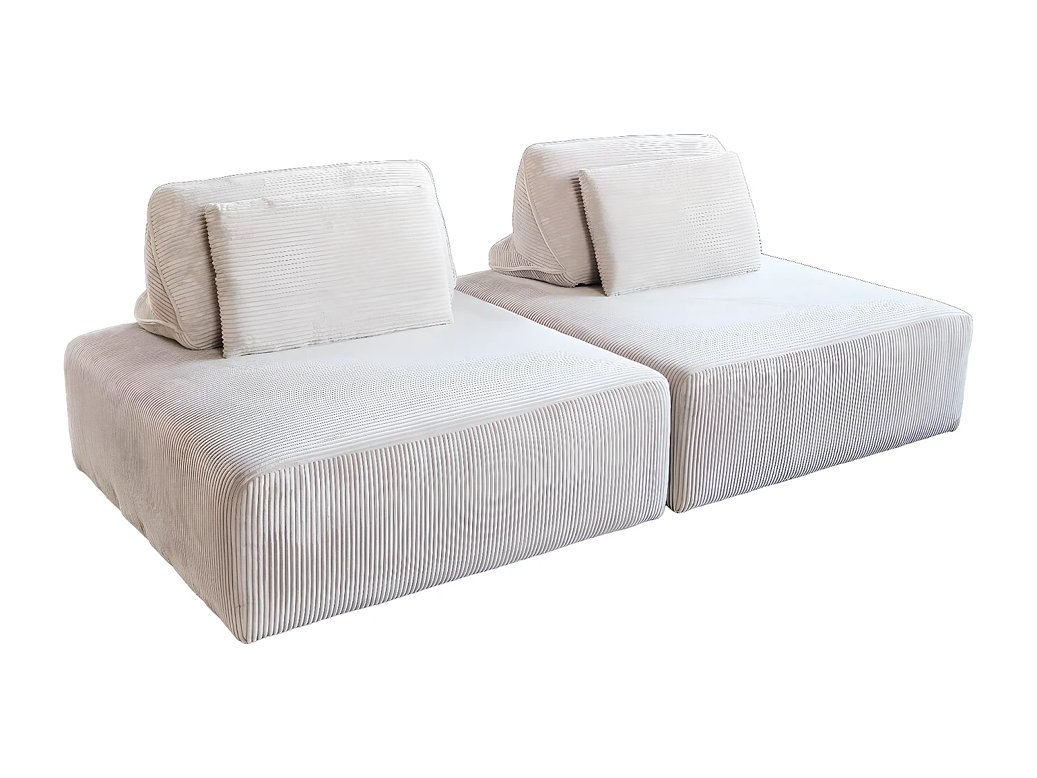 Modulsofa - Cremeweiß Cord - WIOLO SOFT