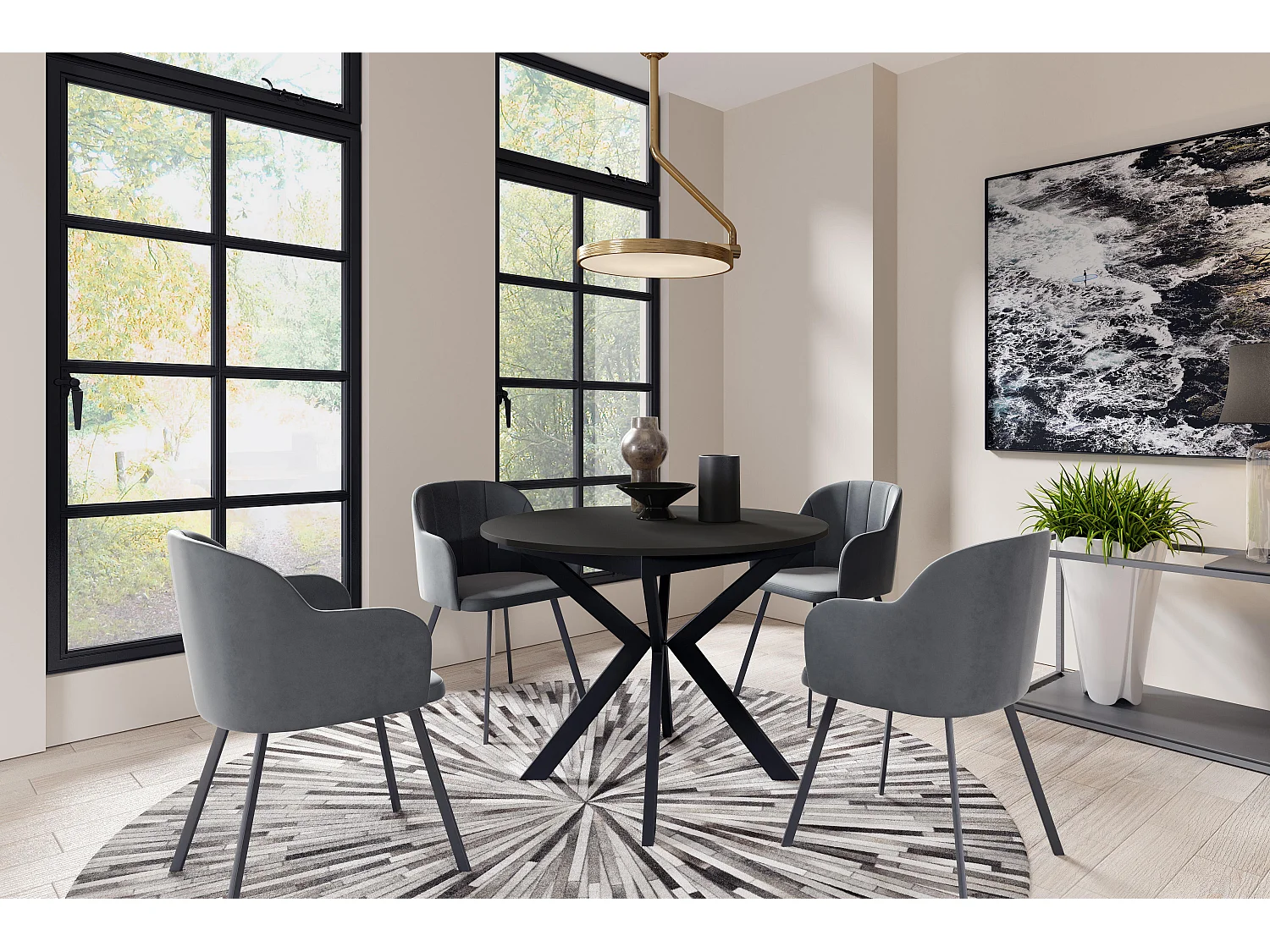 Mesa De Jantar LEIA DT100 100x138x78 Preto