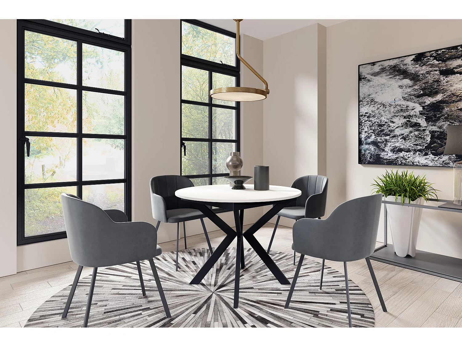 Table À Manger LEIA DT100 100x138x78 Blanc