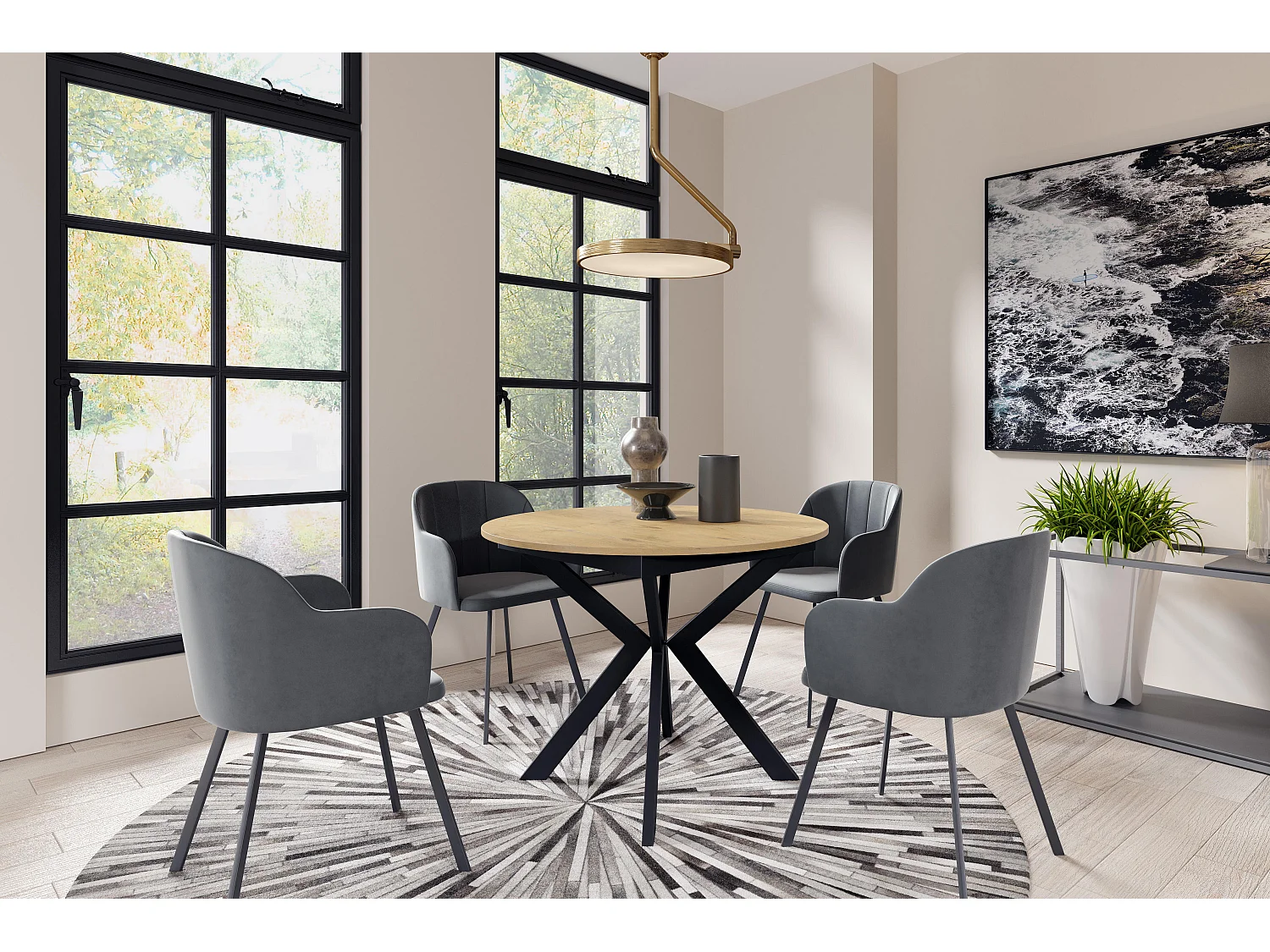 Eetkamertafel LEIA DT100 100x138x78 Oranje