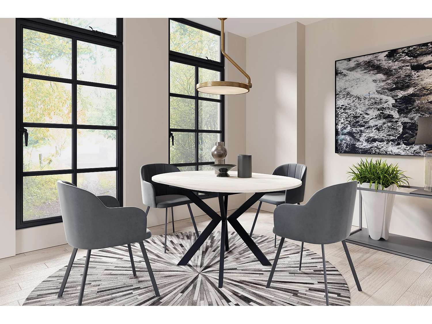 Eetkamertafel LEIA DT100 100x138x78 Wit