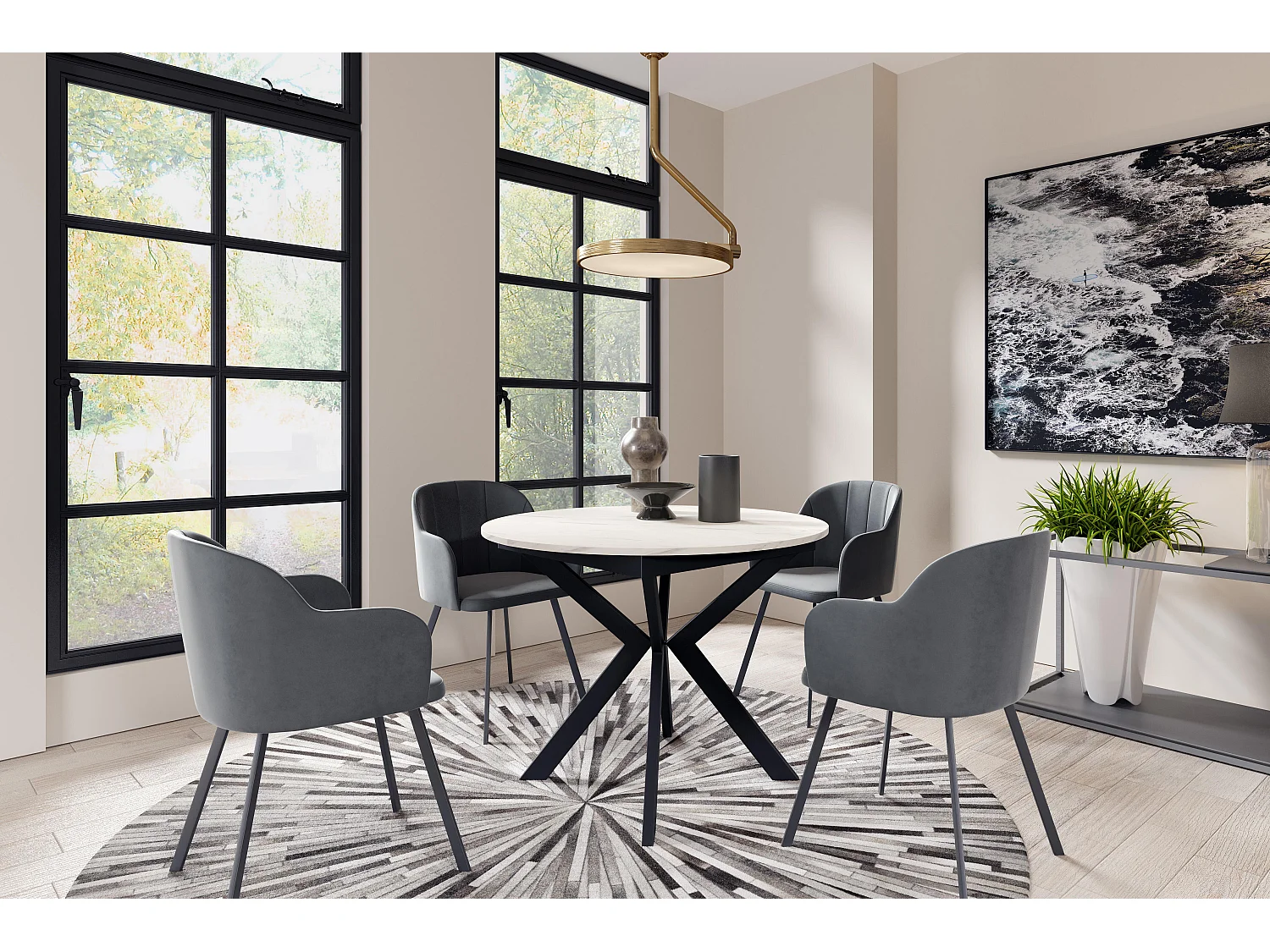 Table À Manger LEIA DT100 100x138x78 Blanc