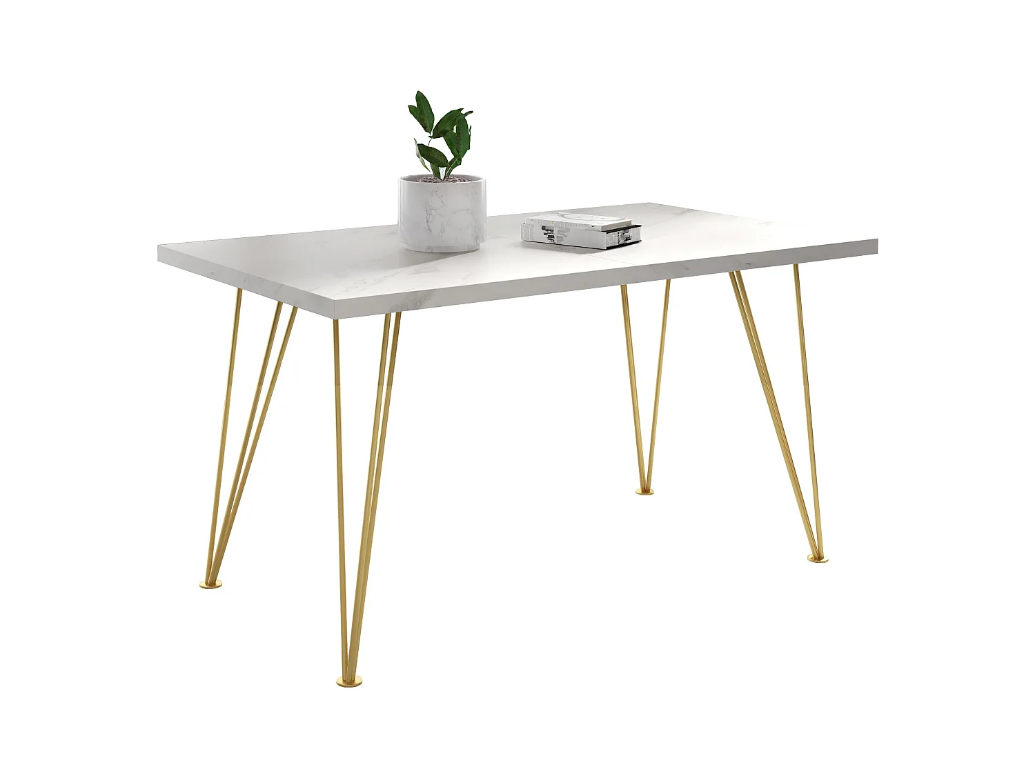 Eetkamertafel ROSE DT80 80x240x76 Wit