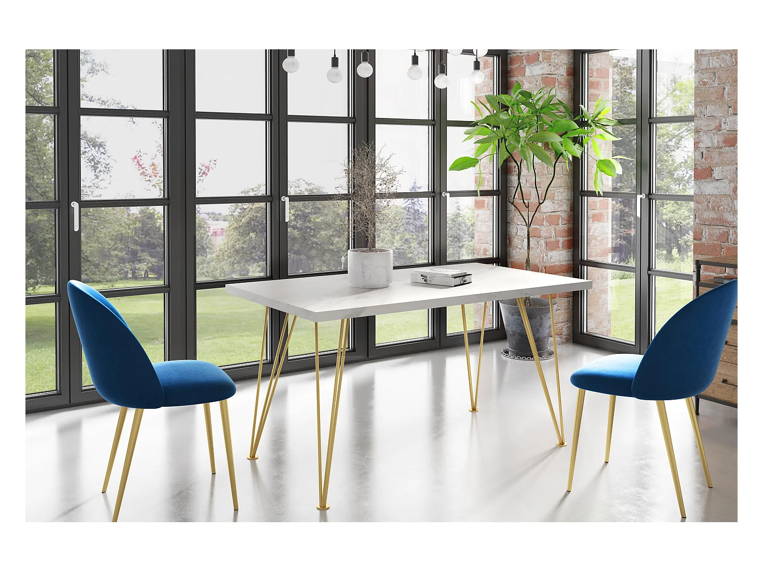 Table À Manger ROSE DT80 80x240x76 Blanc
