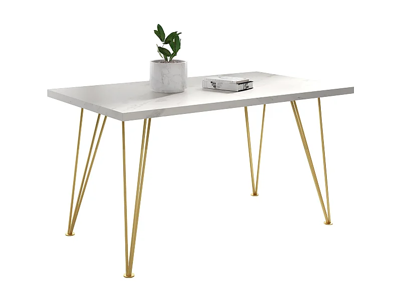 Table À Manger ROSE DT80 80x240x76 Blanc